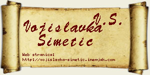 Vojislavka Simetić vizit kartica